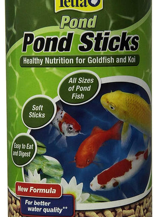 TetraPond Pond Sticks, Pond Fish Food, for Goldfish and Koi, 1.72 Pounds