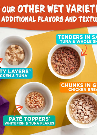 Meow Mix Tender Favorites Poultry & Beef Variety Pack, Wet Cat Food, 2.75 oz Cup (24 Pack)