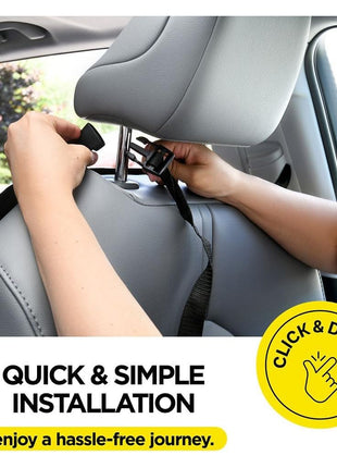 lebogner Back Seat Cover For Kids + 3 Pocket Storage Organizer, 2 Pack X-Large Waterproof Kick Mats Backseat Protector, Car Seat Back Protectors For Vehicles To Protect From Dirt, Mud & Scratches