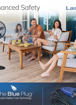 Lasko Oscillating Cyclone Pedestal Fan, Adjustable Height, Timer, Remote Control, 3 Speeds, for Bedroom, Living Room, Home Office, 18 inch, Black, 1843