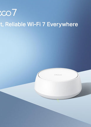 TP-Link Deco 7 BE23 Dual-Band BE3600 WiFi 7 Mesh Wi-Fi Router | 4-Stream 3.6 Gbps,160 Mhz | Covers up to 2,500 Sq.Ft | 2× 2.5G Ports Wired Backhaul | VPN, MLO, HomeShield, Free Expert Help, 1-Pack