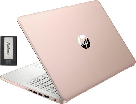 HP Stream 14 inch HD BrightView Laptop, Intel Celeron N4120, 16GB RAM, 416GB Storage (128GB eMMC + 288GB Docking Station Set), Intel UHD Graphics, 720p Camera, Wi-Fi, 1 Year Office 365, Win 11S, Gold