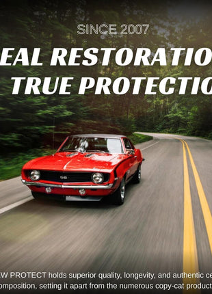 RENEW PROTECT Blak, Semipermanent Rich Black Tire & Trim Treatment, Mid to High Shine, Floor Mat- RV- Golf Cart, Motorcycle-Safe, Acrylic Ceramic-Hybrid Protectant, Wash-Proof, 5 min Dry-Seal 8oz