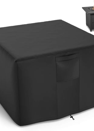 NUPICK 30 Inch Square Fire Pit Cover for Propane Fire Pit/Table, 100% Waterproof Cover Fits 28/30/32 Inch Fire Pit, All Weather Resistant