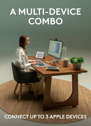 Logitech Pebble 2 Combo for Mac, Wireless Keyboard and Mouse, Slim, Quiet and Portable, Customizable, Bluetooth Mouse and Keyboard, Easy-Switch, for macOS, iPadOS - Tonal Graphite