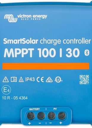 Victron Energy SmartSolar MPPT Solar Charge Controller (Bluetooth) - Charge Controllers for Solar Panels - 100V, 30 amp, 12/24-Volt