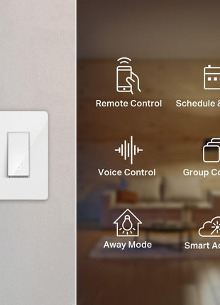 Kasa Smart Light Switch HS200, Single Pole, Needs Neutral Wire, 2.4GHz Wi-Fi Light Switch Works with Google Home, UL Certified, No Hub Required, White | 2.4GHz Wi-Fi, Works with Alexa & Google Home, UL Certified, No Hub Required, White