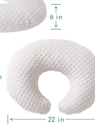 Nursing Pillow and Positioner, Breastfeeding, Bottle Feeding | Baby Sitting Support with Removable Ultra Soft Cover, Tummy Time Support for Baby Boys and Girls (Beige)