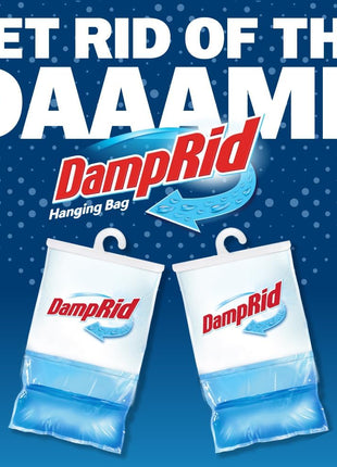 DampRid Fragrance Free Hanging Moisture Absorber, 15.4 oz., 6 Pack   Eliminates Musty Odors for Fresher Air, Ideal Moisture Absorbers for Closet, 10% More Moisture Absorbing Power*