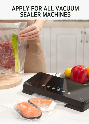 Syntus Vacuum Sealer Bags, 150 Gallon 11 inch x 16 inch and Quart 8 inch x 12 inch and Pint 6 inch x 10 inch Commercial Grade PreCut Bag, BPA Free Food Vac Bags for Storage, Meal Prep or Sous Vide