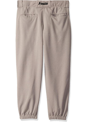 Franklin Sports Youth Baseball Knicker Style + Knee High Softball Pants for Kids - Boys + Girls with Belt Loop - Grey - Youth Small