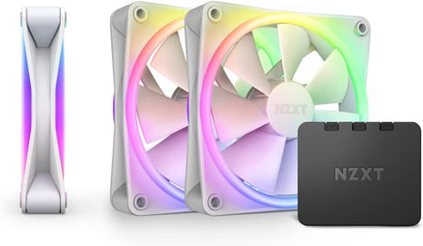 F120RGB Duo - 120mm Dual-Sided RGB Fan - Triple Pack (White) w/RGB Controller
