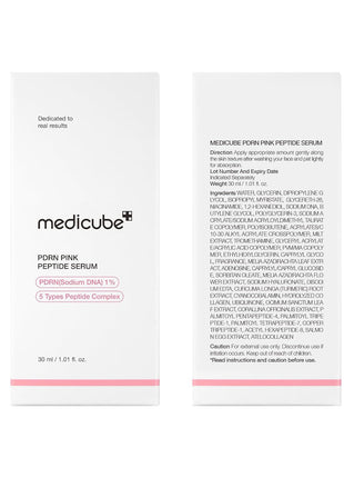 medicube PDRN Pink Peptide Serum with Salmon DNA | Pink Glow Serum with Peptides & Niacinamide for Hydration & Firm-Looking Skin | Uneven Tone Care | Korean Skincare, 1.01 fl. Oz
