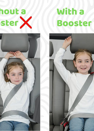 BubbleBum Inflatable Booster Car Seat ??Foldable, Lightweight, Backless Travel Booster Seat for Kids, Portable Carseat for Toddler, Fits 3 Across, Compact for Uber - Ages 4-11 Year Old, - Black