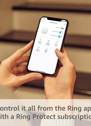 Ring Alarm Contact Sensor - 2nd Gen | Instant Window & Door Alerts | Approximately 3-Year Battery Life | Slim Design Fits Any Frame | Easy Installation | Base Station Required