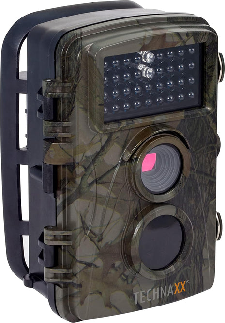 Technaxx Nature Wildlife Cam TX 69 Full HD Outdoor Surveillance Camera Wildlife Camera Night Vision 12MP 1080P Waterproof Motion Detector Photo Trap, Black