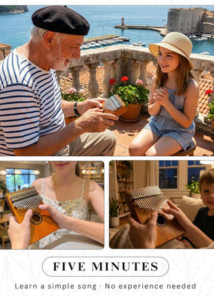 Newlam Kalimba Thumb Piano 17 Keys, Musical Gift for Kids and Adults
