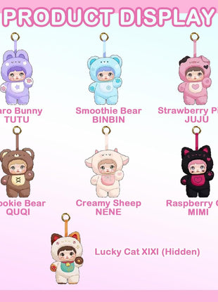 BEEMAI Nommi Loveliness Never Ends Series Plush Blind Box 1PC (1 of 7 Possible Styles) Cute Figures Collectible Toys Birthday Gifts