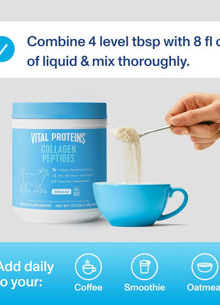 Vital Proteins Collagen Peptides Powder 19.3OZ and Bovine Colostrum Supplement 90 Capsules