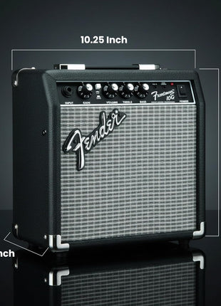 Fender Frontman 10G Guitar Combo Amplifier - Black Bundle with Cable and Austin Bazaar Exclusive 12-Pack Picks