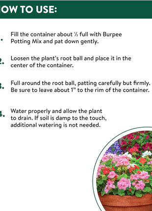 Burpee, 9 Quarts | Premium Organic Potting Natural Soil Mix Food Ideal for Container Garden-Vegetable, Flower & Herb Use for Indoor Outdoor Plant