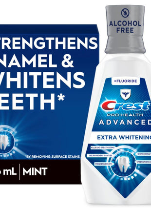 Crest Pro-Health Advanced Mouthwash, Alcohol Free, Extra Whitening, Energizing Mint Flavor, 946 mL (32 fl oz)
