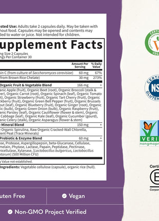 Garden of Life Zinc Supplements 30mg High Potency Raw Zinc and Vitamin C Multimineral Supplement, Vitamin Code Vitamins Trace Minerals & Probiotics for Skin Health & Immune Support, 60 Vegan Capsules