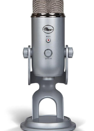 Logitech Creators Blue Yeti USB Microphone for PC, Mac, Gaming, Recording, Streaming, Podcasting, Studio and Computer Condenser Mic with Blue VO!CE Effects, 4 Pickup Patterns, Plug and Play - Silver