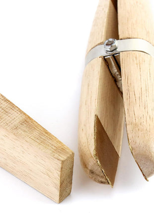 QWORK Wooden Ring Clamp, Hand Tool Wire Clamp for Jewelry Making Stone Setting Engraving Repair