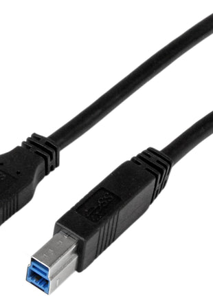 StarTech.com 2m 6 ft Certified SuperSpeed USB 3.0 A to B Cable Cord - USB 3 Cable - 1x USB 3.0 A (M), 1x USB 3.0 B (M) - 2 meter, Black (USB3CAB2M)