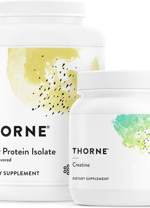 THORNE - Muscle Support Bundle - Whey Protein Isolate Vanilla & Creatine - NSF Certified - 30 to 90 Servings