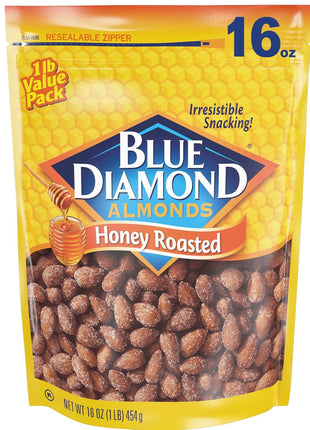 Blue Diamond Almonds Honey Roasted Snack Almonds, Honey Roasted, 1 Pound (Pack of 1)