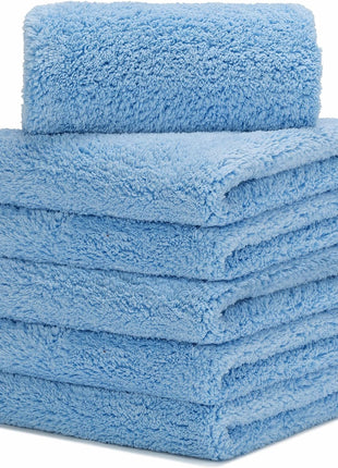 CARCAREZ Microfiber Towels for Cars, Car Drying Wash Detailing Buffing Polishing Towel with Plush Edgeless Microfiber Cloth, 450 GSM 16x16 in. Pack of 6