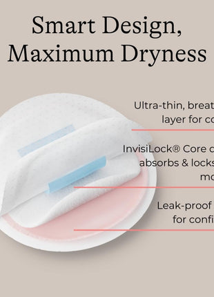 Lansinoh Stay Dry Disposable Nursing Pads, Soft and Super Absorbent Breast Pads, Breastfeeding Essentials for Moms, 200 Count