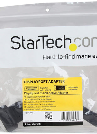 StarTech.com DisplayPort To DVI Adapter - Active - 1920x1200 - DP to DVI - DisplayPort Adapter Converter