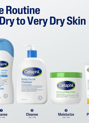 Cetaphil Face & Body Moisturizer, Hydrating Moisturizing Cream for Dry to Very Dry, Sensitive Skin, NEW 20 oz, Fragrance Free, Non-Comedogenic, Non-Greasy (Packaging May Vary)