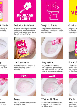 Stardrops - The Pink Stuff - The Miracle Power Foaming Toilet Cleaner - 2 Treatments - Self Activating Pink Foam Pack of 1 (7 Ounce) | 2 Treatments - Self Activating Pink Foam
