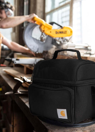 Carhartt Camping Cooler, Worksite Lunchbox, Soft Shell Lunch Bag for Construction Sites, Work and Everyday Use, Black