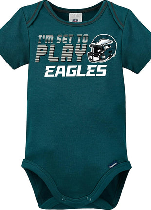 Gerber NFL Unisex-Baby NFL Team 3 Pack Short Sleeve Onesie Bodysuit