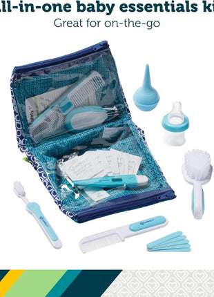 Safety 1st Deluxe Baby Healthcare and Grooming Kit, Arctic Blue, Newborn Baby Essentials, One Size, 25 Pieces