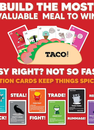 Taco vs Burrito - The Wildly Popular Surprisingly Strategic Card Game Created by a 7 Year Old - 5 Ways to Play - a Family-Friendly Party Game for Kids, Teens & Adults