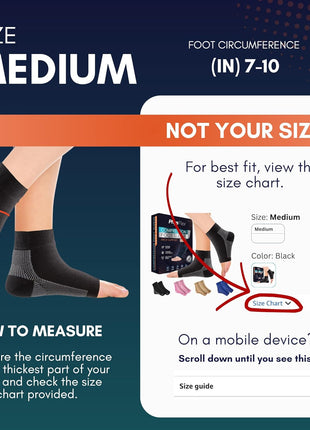 PhysFlex Ankle Brace Socks - Ankle Compression Sleeve - Foot Brace for Women & Men - Tendonitis & Arthritis Ankle Support Sports Running, Plantar Fasciitis Relief & Stabilizing Ankle Wrap