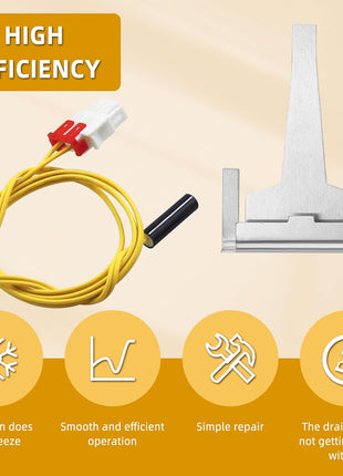 Clip Drain Evaporator with Defrost Temp Sensor by Sikawai | Defrost Drain Clip AP5579885 and DA61-06796A,Refrigerator Defrost Sensor DA32-00006S and DA32-0006W for Sam-Sung Refrigerator