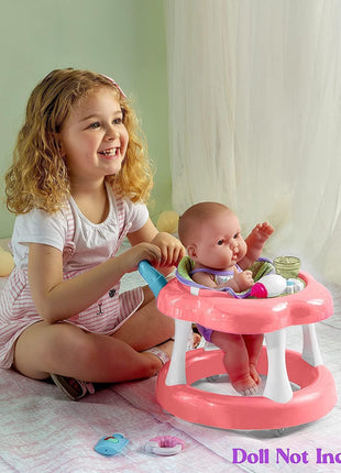JC Toys - For Keeps Playtime! | Baby Doll Walker Gift Set | Fits Dolls up to 17" | Cloth Seat for easy use and Play Accessories | Ages 2+