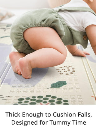 NOONKTY 79x71 Extra Large Baby Play Mat for Floor, Foldable Foam Playmat for Babies 0-12 Months & Kids, Non-Toxic Waterproof Baby Mat, Thick Playpen Mat for Tummy Time Crawling, Elephant