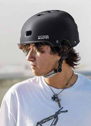 OutdoorMaster Skateboard Bike Helmet for Adult,Youth and Kids | Two Removable Liners Ventilation Certified Multi-Sport Helmet for Scooter Cycling Roller Skating Ebike