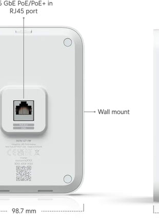 Ubiquiti U7 U7-IW Dual Band Wi-Fi 7 IEEE 802.11n/ac/ax/be/v/r/k 4.30 Gbit/s Wireless Access Point - Yes