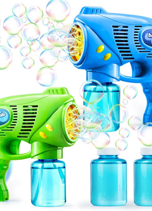 JOYIN 2 Kids Bubble Gun with 2 Bottles Refill Solution, Bubble Machine Gun for Toddlers Kids 4-8, Party Favors, Summer Toy, Outdoors, Easter, Birthday Gift