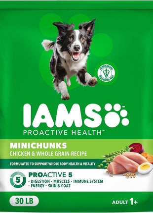 IAMS Proactive Health Minichunks Adult Dry Dog Food with Real Chicken, 30 lb. Bag