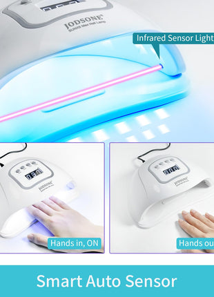 JODSONE U V LED Nail Lamp, Nail Dryer for Gel Polish, Led Light with Automatic Sensor & 4 Timers